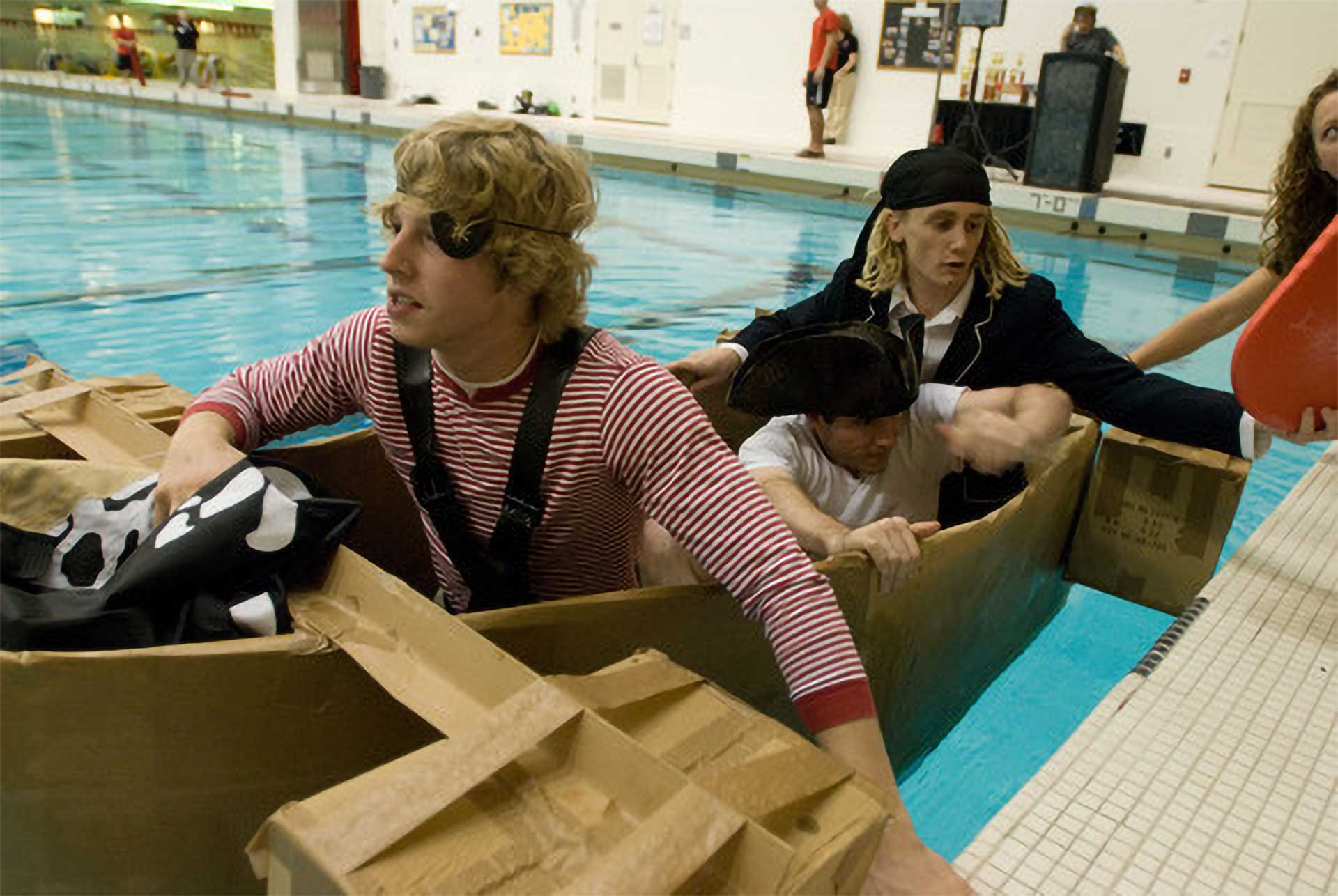 Cardboard boats show Erie students why math matters